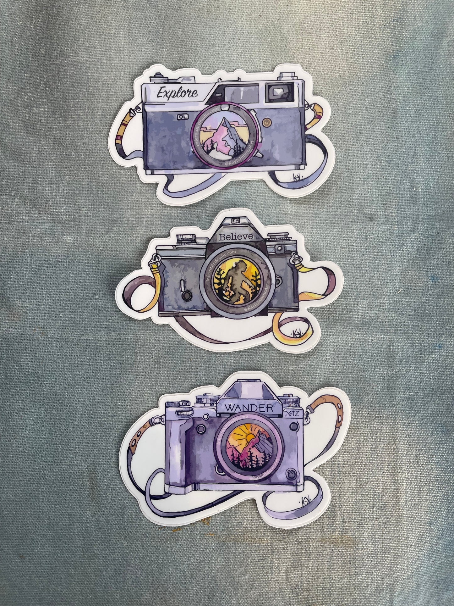 Camera Sticker Trio