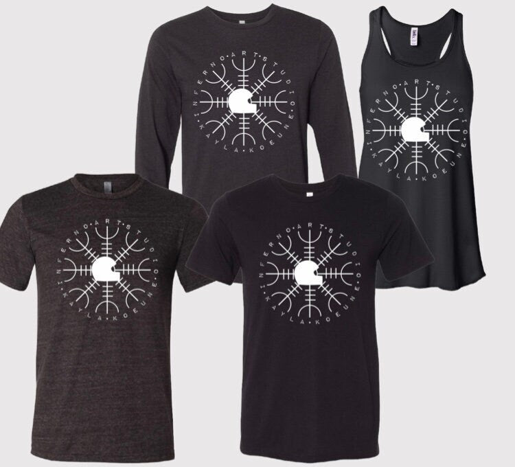 Long Sleeve Tee, Inferno Art Studio, Kayla Koeune Logo Support T